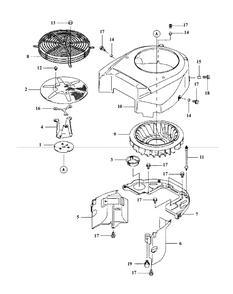 Fh721v-As15 Blower Housing Diagram and Parts List for M60-KW 53AB5DCX150-25-HP Cub Cadet Lawn Tractor